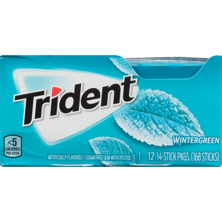 Trident Trident Sugar Free Wintergreen Gum 14 Pieces, PK144 01161